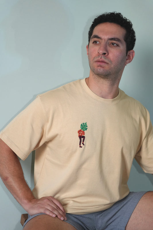 Oversized heavy T-shirt — Monstera
