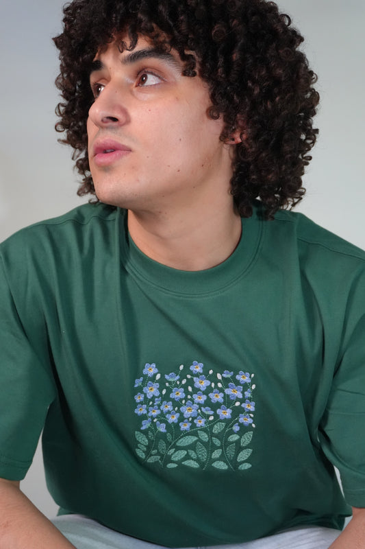 Oversized heavy T-shirt — Forget Me Not